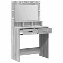 vidaXL Öltözködőasztal fiókkal Szürke Sonoma 79 x 41 x 135 cm Faanyag