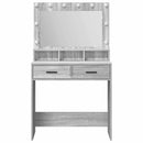 vidaXL Öltözködőasztal fiókkal Szürke Sonoma 79 x 41 x 135 cm Faanyag