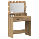 vidaXL Öltözködőasztal fiókkal Artisan tölgy 79 x 41 x 135 cm Faanyag