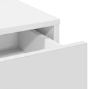 vidaXL Öltözködőasztal tükör lámpákkal Fehér 50 x 41 x 135 cm Faanyag