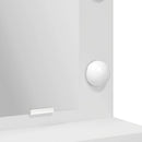 vidaXL Öltözködőasztal tükör lámpákkal Fehér 50 x 41 x 135 cm Faanyag