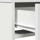 vidaXL Öltözködőasztal tükör lámpákkal Fehér 50 x 41 x 135 cm Faanyag