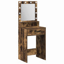 vidaXL Öltözködőasztal fiókkal Füstölt tölgy 50 x 41 x 135 cm Faanyag