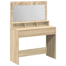 vidaXL Öltözködőasztal tükörrel Sonoma tölgy 100 x 41 x 135 cm Faanyag