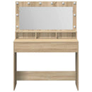 vidaXL Öltözködőasztal tükörrel Sonoma tölgy 100 x 41 x 135 cm Faanyag