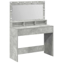 vidaXL Öltözködőasztal tükörrel Beton Szürke 100 x 41 x 135 cm Faanyag