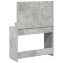 vidaXL Öltözködőasztal tükörrel Beton Szürke 100 x 41 x 135 cm Faanyag