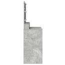 vidaXL Öltözködőasztal tükörrel Beton Szürke 100 x 41 x 135 cm Faanyag
