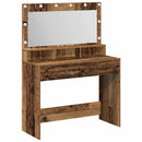 vidaXL Öltözködőasztal polcokkal Öreg fa 100 x 41 x 135 cm Faanyag
