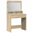 vidaXL Öltözködőasztal Sonoma tölgy 75,5 x 41 x 135 cm Faanyag