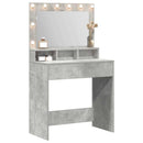 vidaXL Öltözködőasztal Beton Szürke 78,5 x 41 x 135 cm Faanyag
