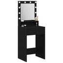 vidaXL Öltözködőasztal polcokkal Fekete tölgy 50 x 41 x 135 cm Faanyag
