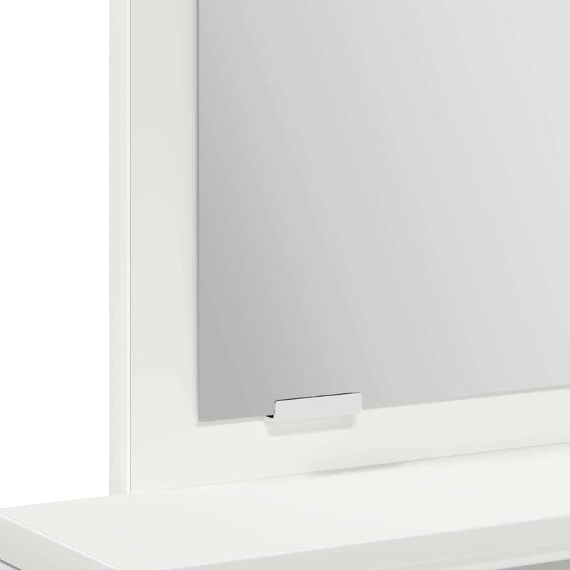 vidaXL Fésülködőasztal fiókkal tükörrel Fehér 50 x 41 x 140 cm Faanyag