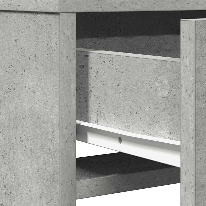 vidaXL Fésülködőasztal fiókkal Beton szürke 50 x 41 x 140 cm Faanyag