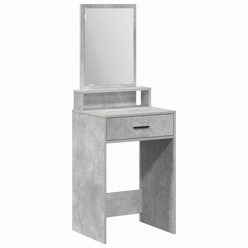 vidaXL Fésülködőasztal fiókkal Beton szürke 50 x 41 x 140 cm Faanyag