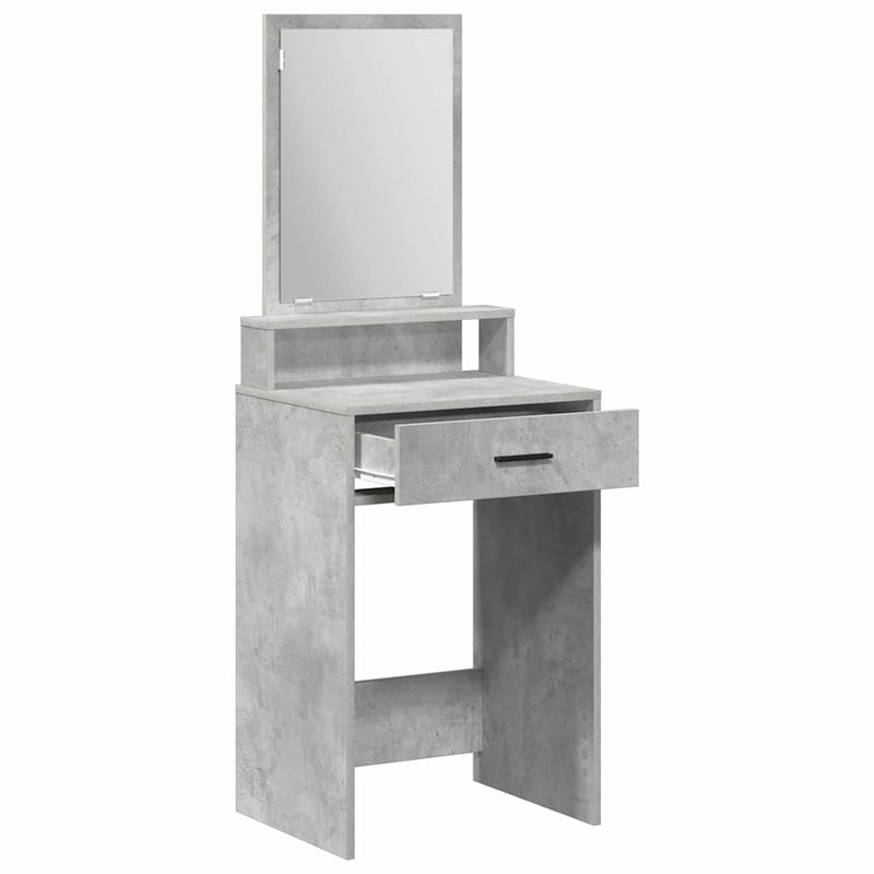 vidaXL Fésülködőasztal fiókkal Beton szürke 50 x 41 x 140 cm Faanyag