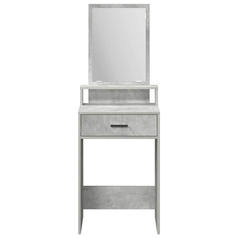 vidaXL Fésülködőasztal fiókkal Beton szürke 50 x 41 x 140 cm Faanyag