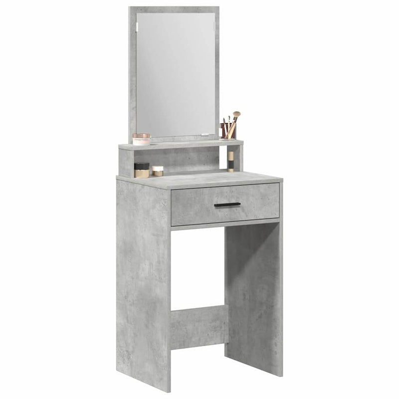 vidaXL Fésülködőasztal fiókkal Beton szürke 50 x 41 x 140 cm Faanyag