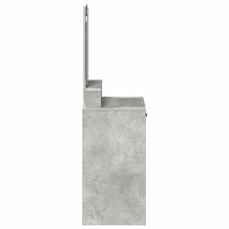 vidaXL Fésülködőasztal fiókkal Beton szürke 50 x 41 x 140 cm Faanyag