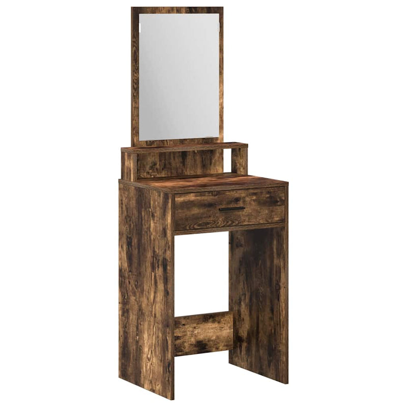 vidaXL Fésülködőasztal fiókkal Füstölt tölgy 50 x 41 x 140 cm Faanyag
