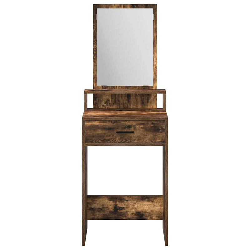 vidaXL Fésülködőasztal fiókkal Füstölt tölgy 50 x 41 x 140 cm Faanyag