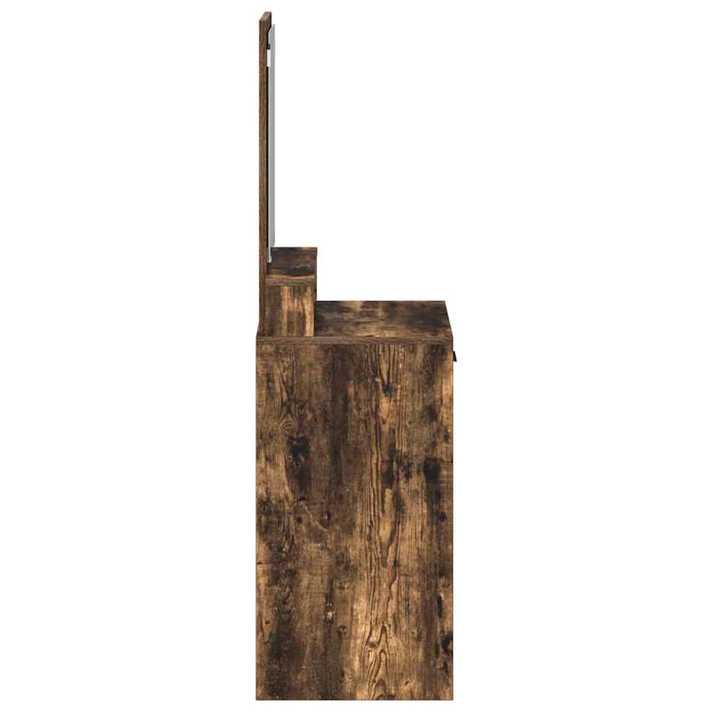 vidaXL Fésülködőasztal fiókkal Füstölt tölgy 50 x 41 x 140 cm Faanyag