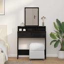 vidaXL Öltözködőasztal fiókkal Fekete tölgy 79 x 41 x 140 cm Faanyag