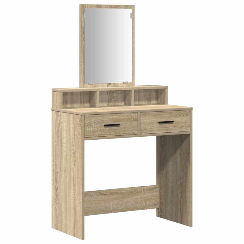 vidaXL Fésülködőasztal fiókkal Sonoma tölgy 79 x 41 x 140 cm Faanyag