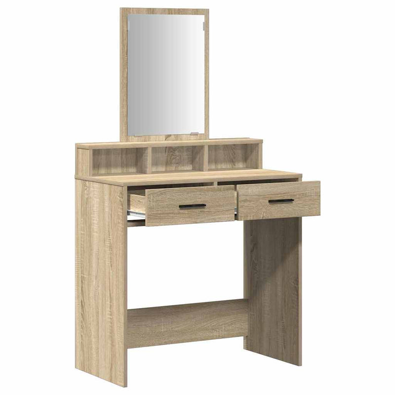 vidaXL Fésülködőasztal fiókkal Sonoma tölgy 79 x 41 x 140 cm Faanyag