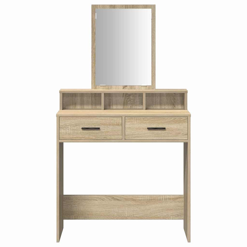 vidaXL Fésülködőasztal fiókkal Sonoma tölgy 79 x 41 x 140 cm Faanyag