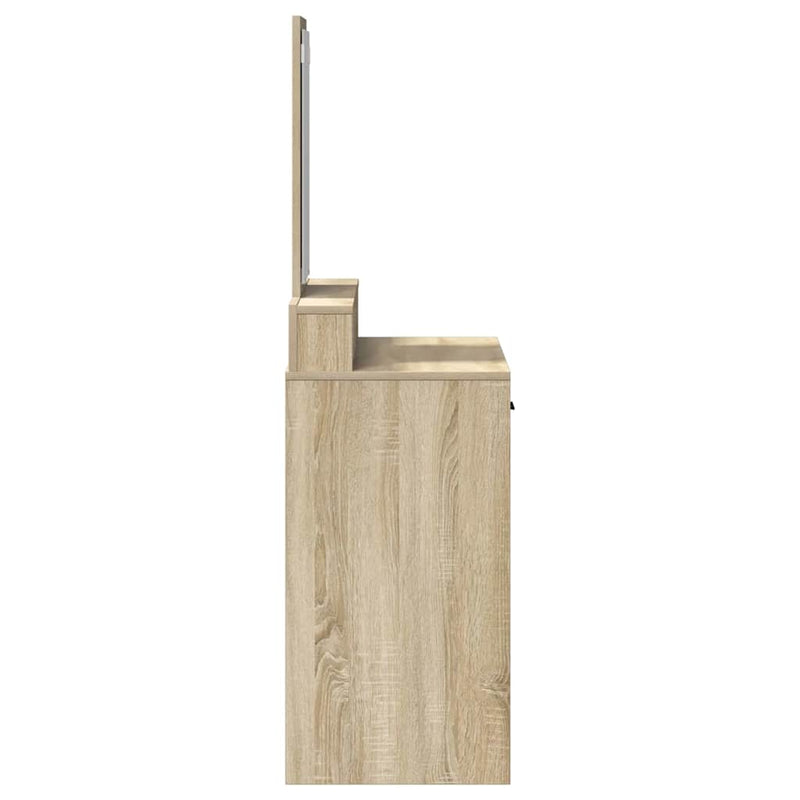 vidaXL Fésülködőasztal fiókkal Sonoma tölgy 79 x 41 x 140 cm Faanyag