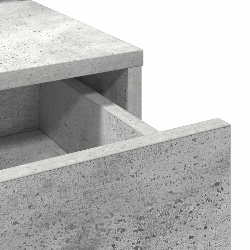 vidaXL Fésülködőasztal fiókkal Beton szürke 79 x 41 x 140 cm Faanyag