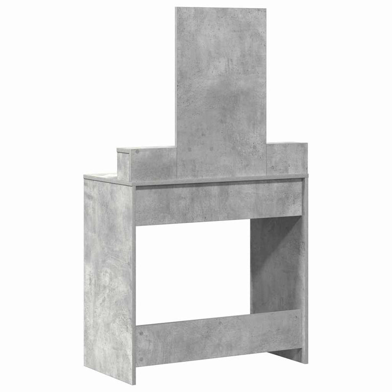 vidaXL Fésülködőasztal fiókkal Beton szürke 79 x 41 x 140 cm Faanyag