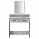 vidaXL Öltözködőasztal fiókkal Beton Szürke 79 x 41 x 140 cm Faanyag