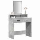 vidaXL Öltözködőasztal fiókkal Beton Szürke 79 x 41 x 140 cm Faanyag