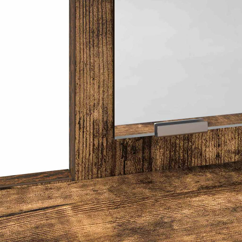 vidaXL Fésülködőasztal fiókkal Füstölt tölgy 79 x 41 x 140 cm Faanyag