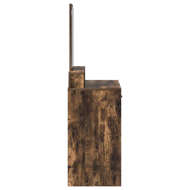 vidaXL Fésülködőasztal fiókkal Füstölt tölgy 79 x 41 x 140 cm Faanyag