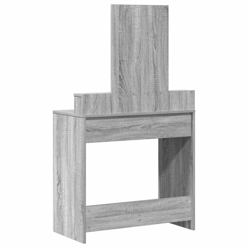 vidaXL Fésülködőasztal fiókkal Szürke Sonoma 79 x 41 x 140 cm Faanyag