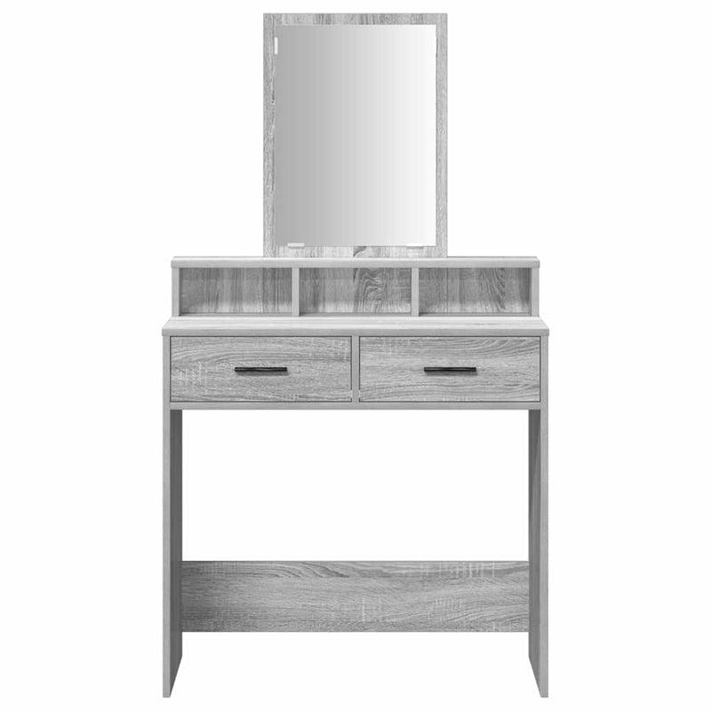 vidaXL Fésülködőasztal fiókkal Szürke Sonoma 79 x 41 x 140 cm Faanyag