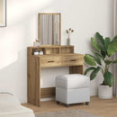 vidaXL Öltözködőasztal fiókkal Artisan tölgy 79 x 41 x 140 cm Faanyag