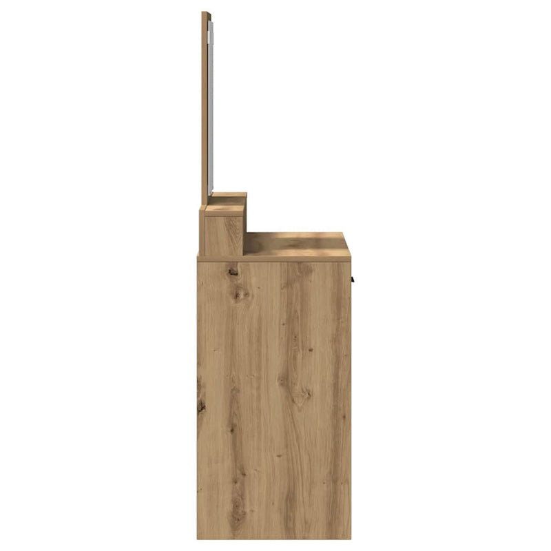 vidaXL Fésülködőasztal fiókkal Artisan tölgy 79 x 41 x 140 cm Faanyag