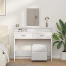 vidaXL Öltözködőasztal fiókkal Fehér 100 x 41 x 140 cm Faanyag