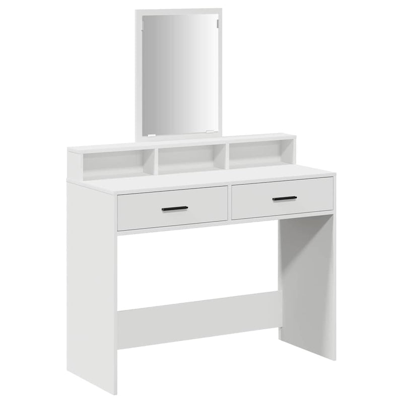 vidaXL Fésülködőasztal fiókkal Fehér 100 x 41 x 140 cm Faanyag
