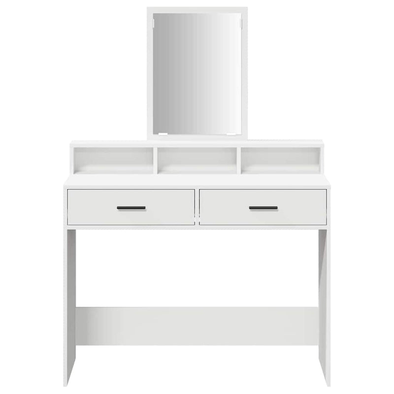 vidaXL Fésülködőasztal fiókkal Fehér 100 x 41 x 140 cm Faanyag