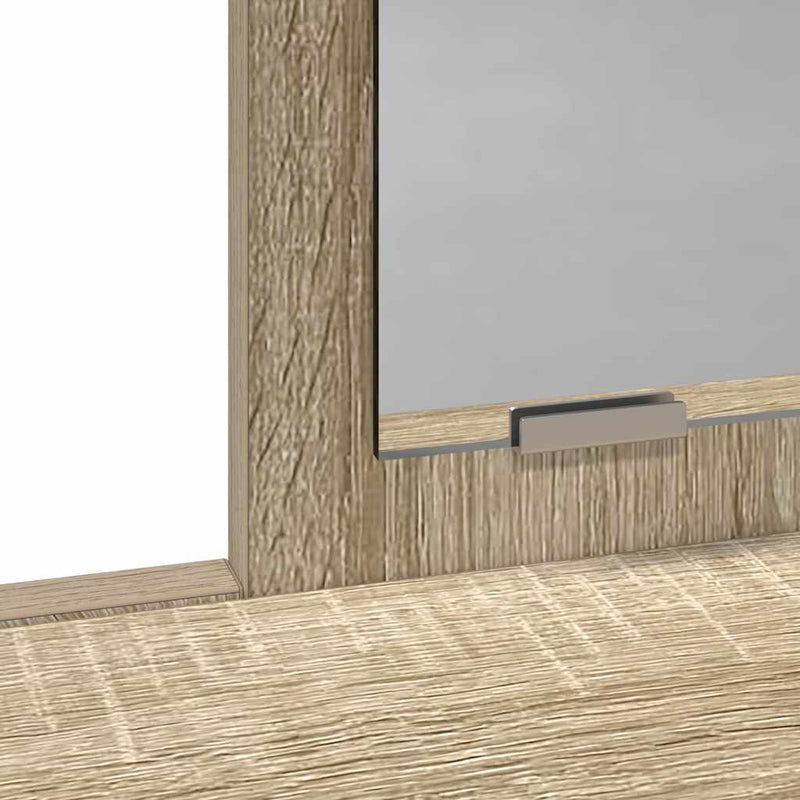 vidaXL Fésülködőasztal fiókkal sonoma tölgy 100 x 41 x 140 cm Faanyag