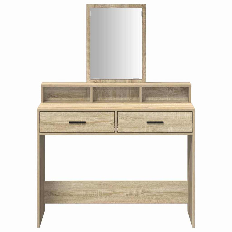 vidaXL Fésülködőasztal fiókkal sonoma tölgy 100 x 41 x 140 cm Faanyag