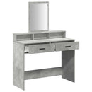 vidaXL Öltözködőasztal fiókkal Beton Szürke 100 x 41 x 140 cm Faanyag