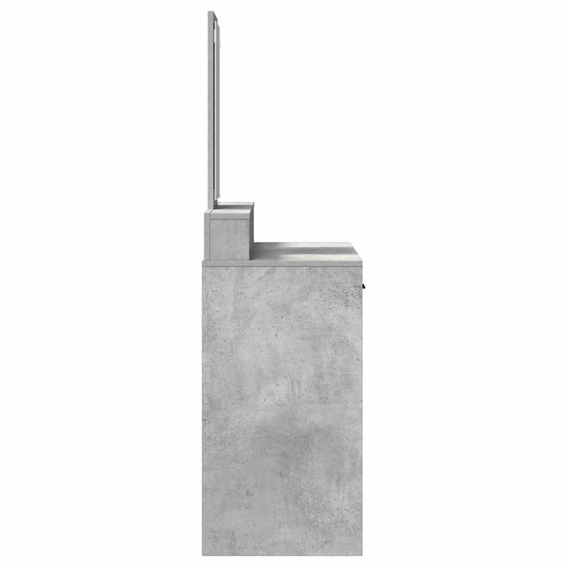 vidaXL Fésülködőasztal fiókkal Beton szürke 100 x 41 x 140 cm Faanyag