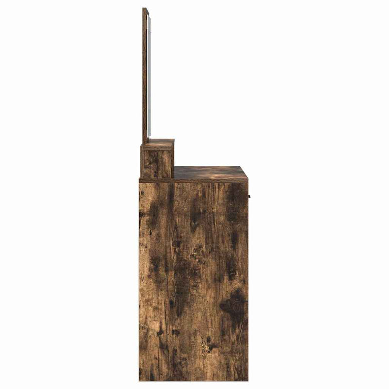 vidaXL Fésülködőasztal fiókkal Füstölt tölgy 100 x 41 x 140 cm Faanyag
