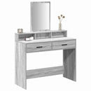 vidaXL Öltözködőasztal fiókkal Szürke Sonoma 100 x 41 x 140 cm Faanyag